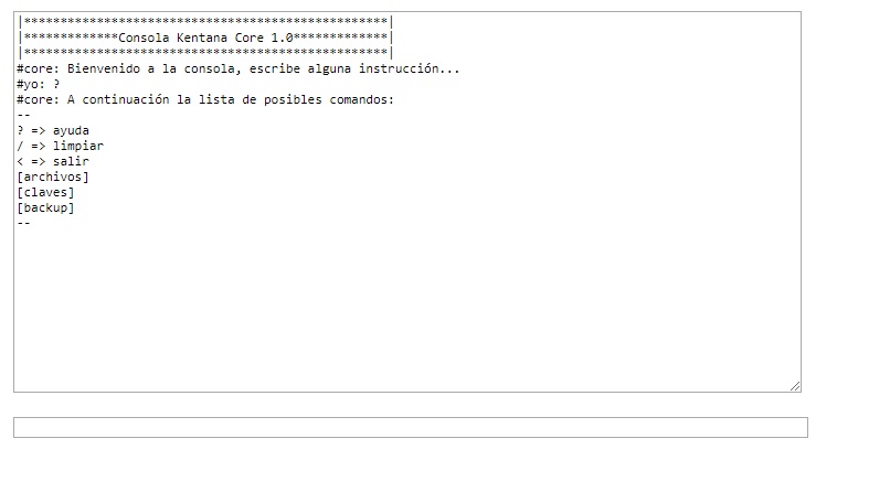 Prototipo de consola para Kentana Core